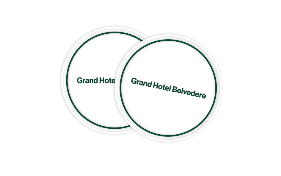 QUOTE: Grand Hotel Belvedere, Beaumier: Custom Coasters 94mm Diameter - 200pcs