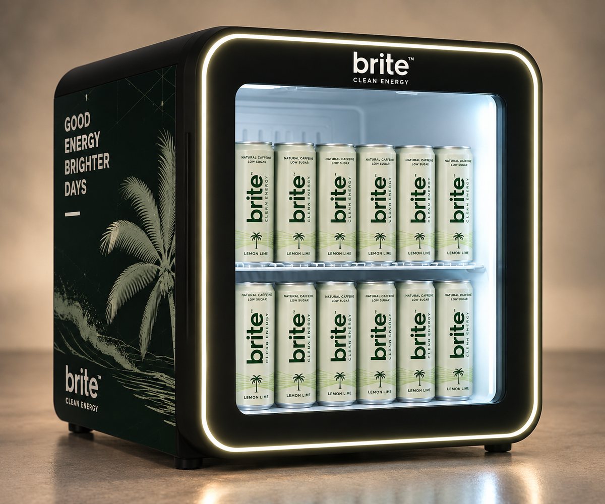 QUOTE: Brite Branded Countertop Display Cooler 50L — Round Door