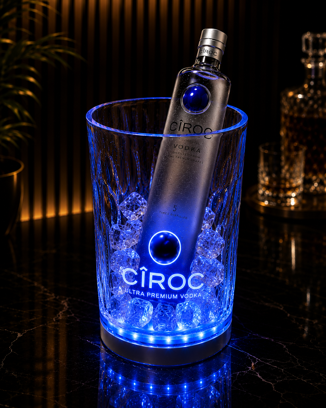 QUOTE: Ciroc PP Plastic Ice Bucket with Led Lights 5 Liters