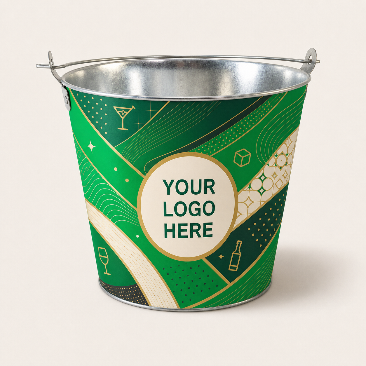 5L Full Colour Metal Ice Bucket product photo