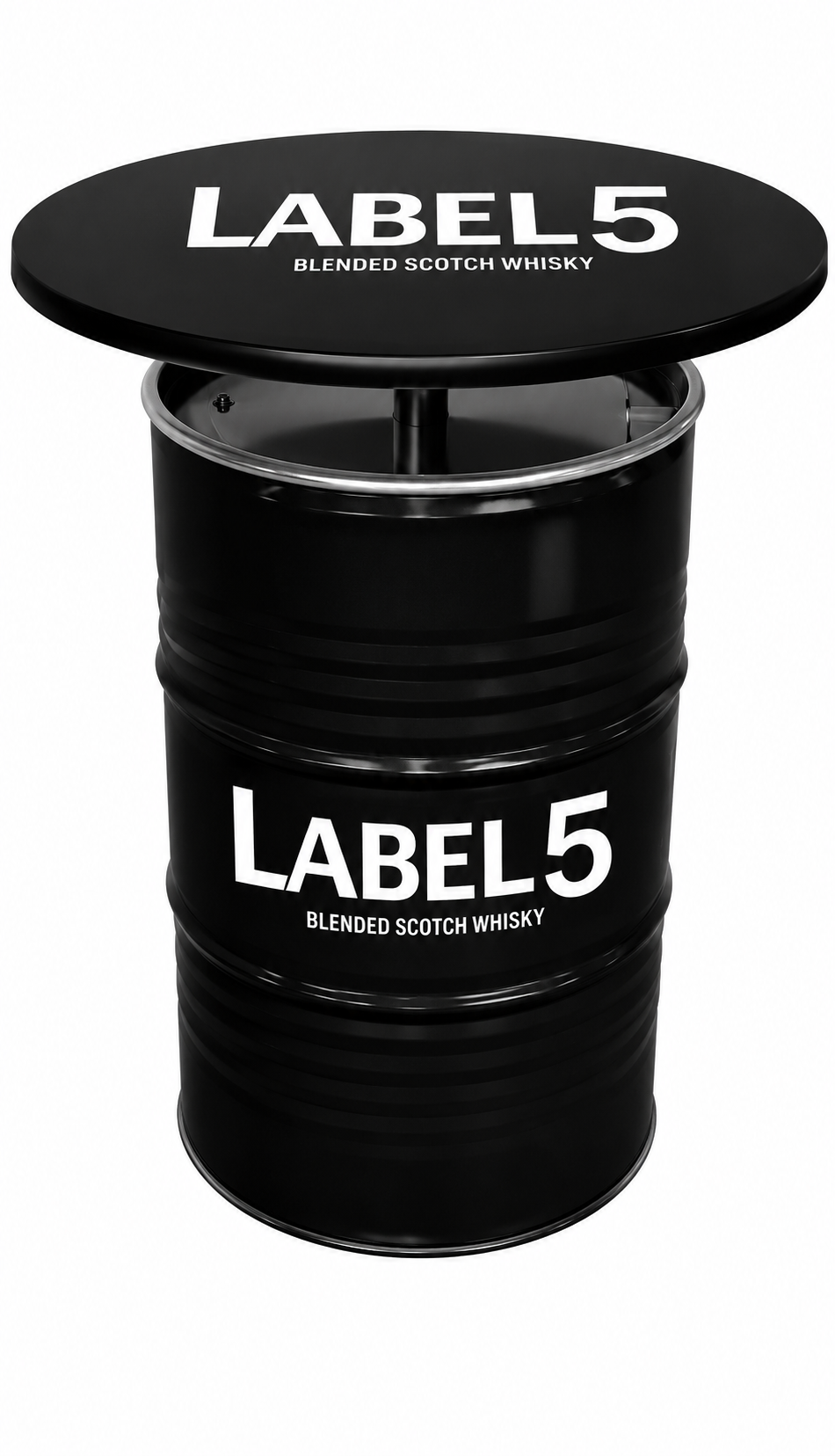 QUOTE: Label 5 Metal Barrel Table 200L