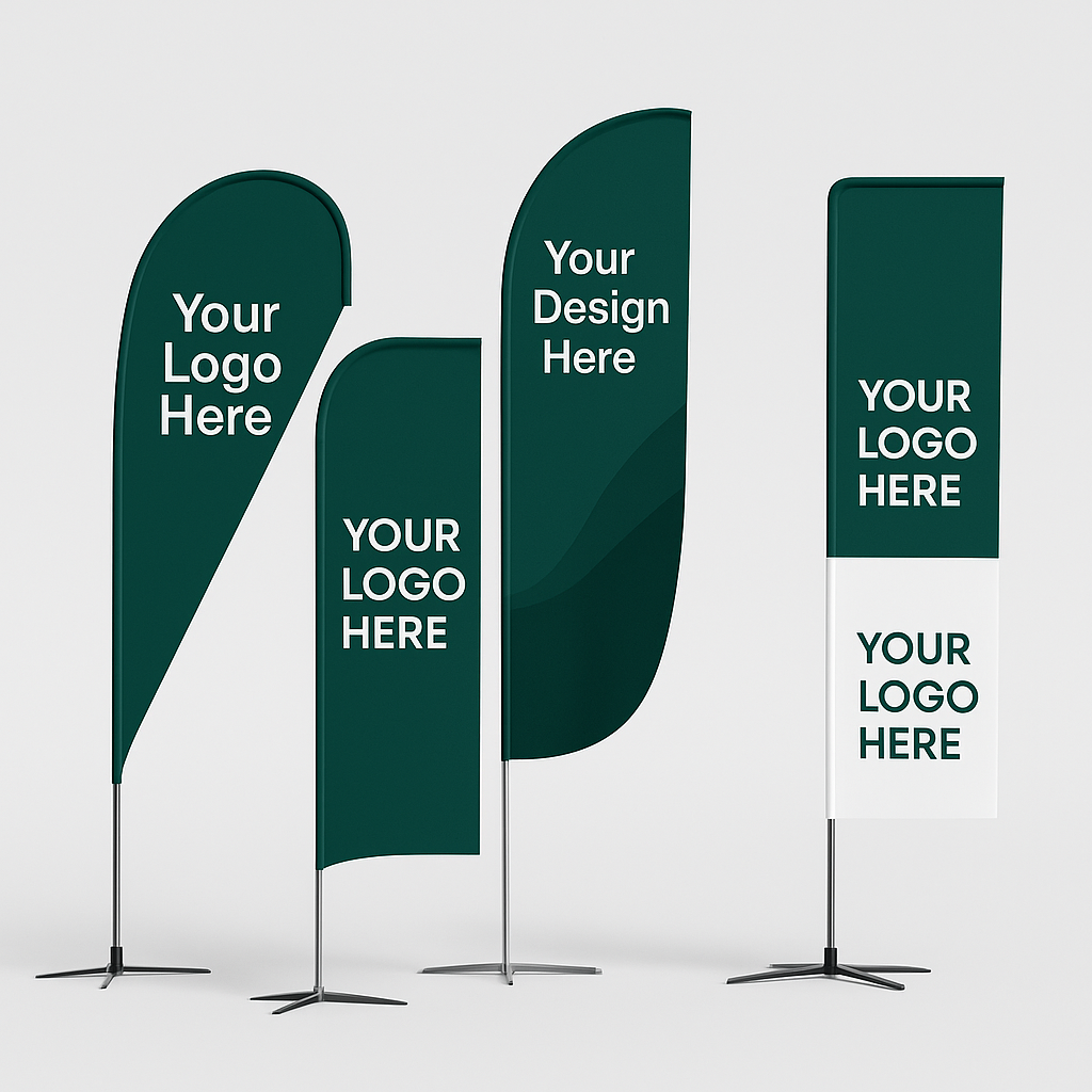 Custom Beach Flags – Feather Flag - Single Sided Print