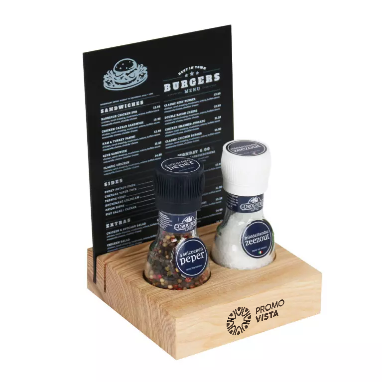 Customizable Bamboo Menu Holder – Stylish & Functional Display