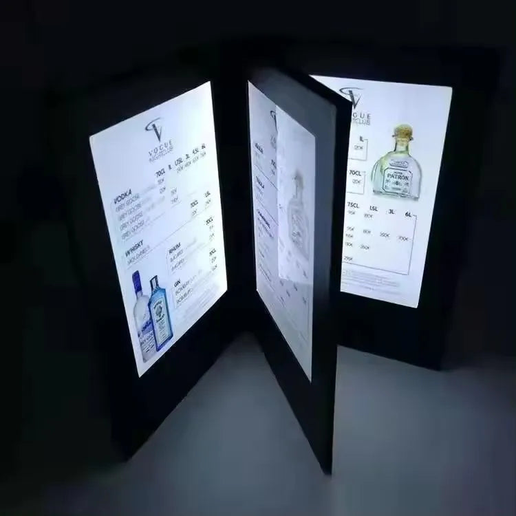 Custom Light Up Menu Holder – LED Backlit Display