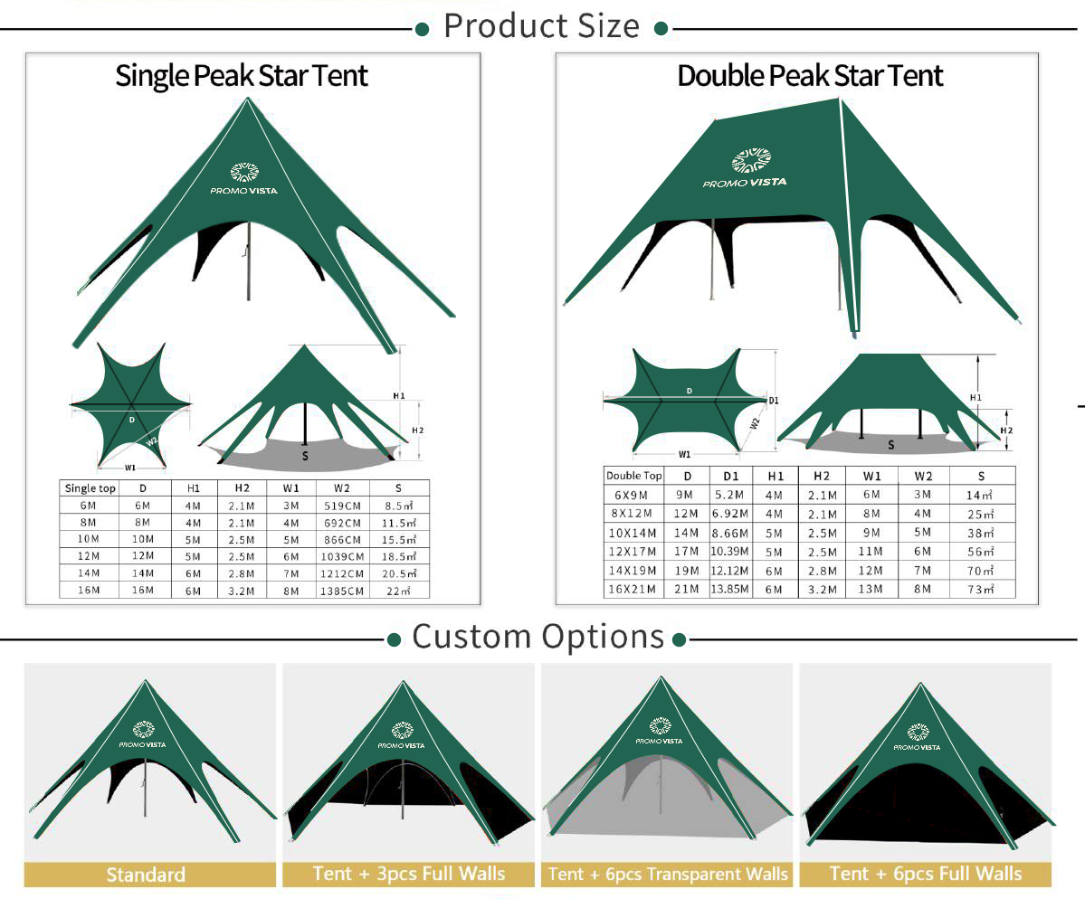 Spider Star Tent – Customizable & Durable Shelter