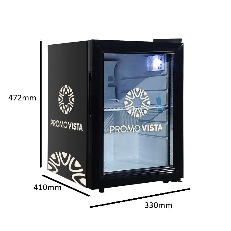Branded Counter Top Cooler – Customizable Display Fridge (330x410x472 mm), Capacity 21L