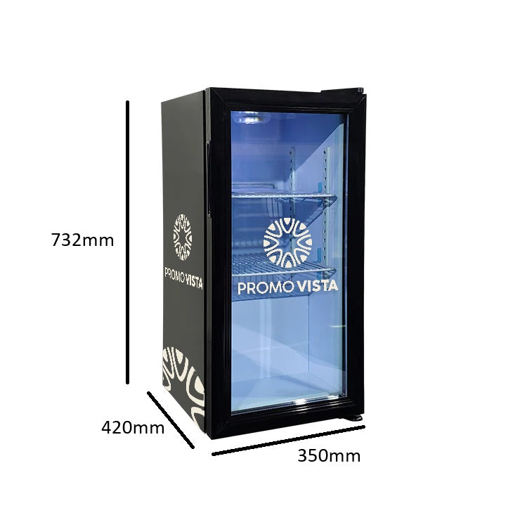 Branded Counter Top Cooler – Customizable Display Fridge (350x420x732 mm), Capacity 40L