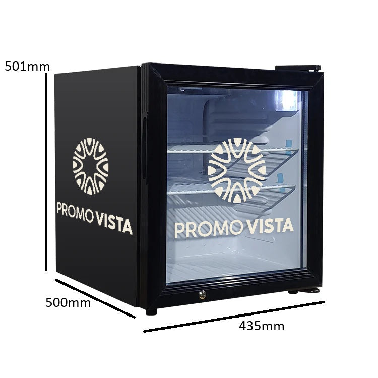 Branded Counter Top Cooler – Customizable Display Fridge (435x500x501 mm), Capacity 52L