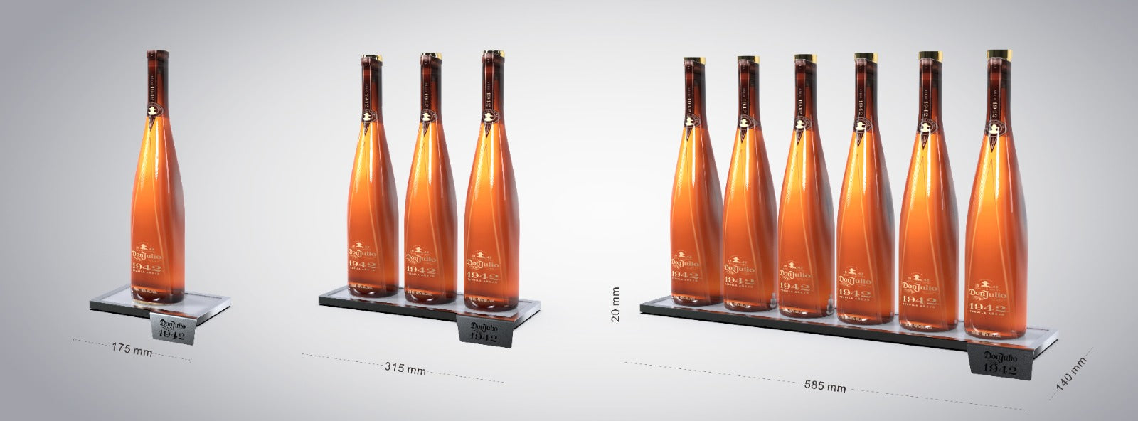 QUOTE: Diageo / Sample – Don Julio LED Bottle Glorifier with Remote Control; Dual Power Options: Power Supply & Battery Pack