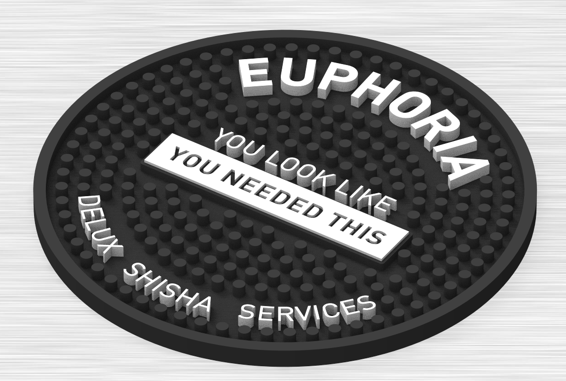 QUOTE: Nook: Custom Hookah Mats 24cm Diameter 24cm Diameter - 25pcs