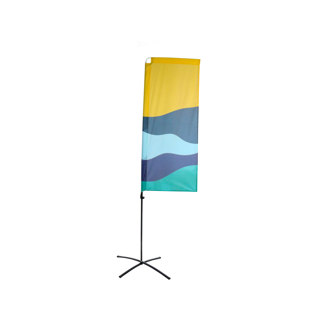 Custom Printed Beach Flag Budget with fiber glass Square Large