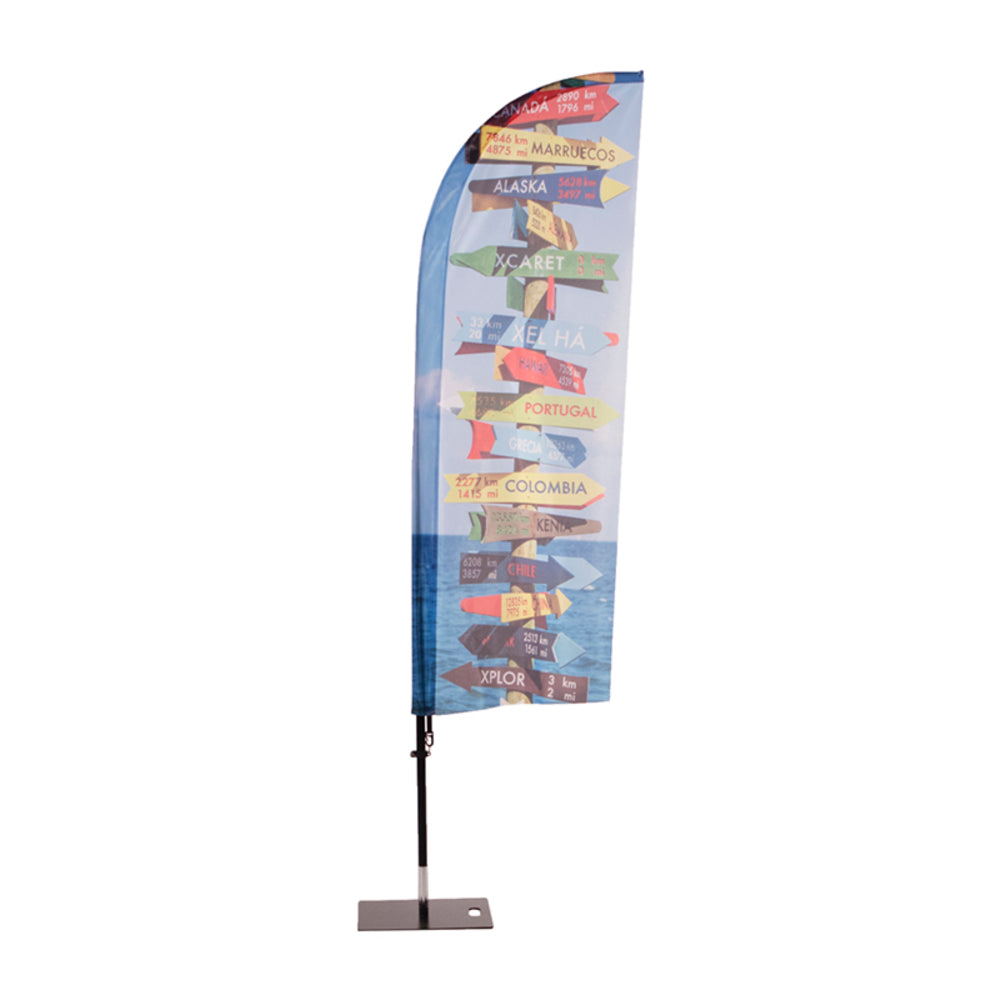 Custom Printed Beach Flag Fiber Wind/Drop Large — view 3