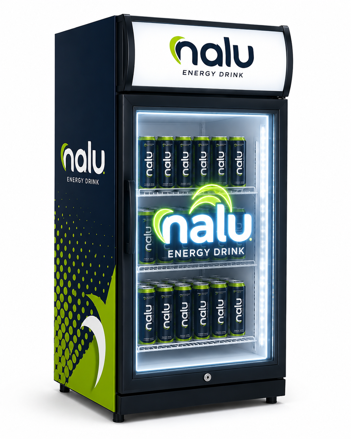 Branded Countertop Display Fridge 84L- Nalu Ill. Door