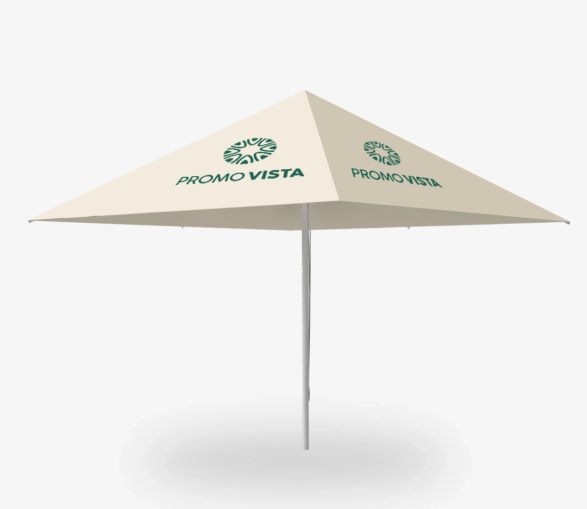 Custom printed bar parasol with logo without frills