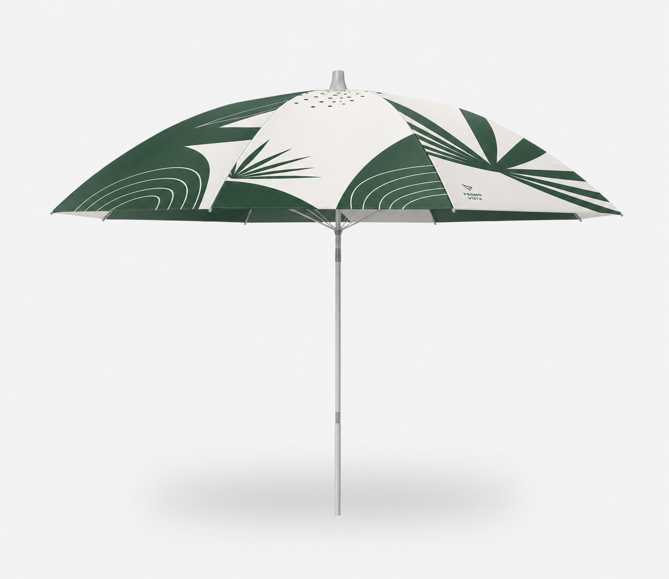 Product accurate custom printed beach parasol without frills mockup