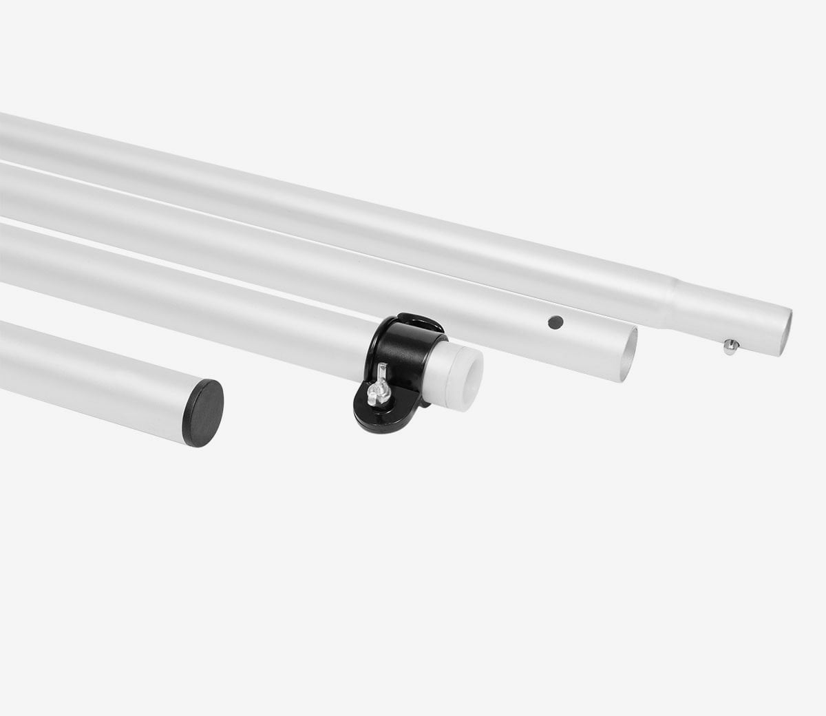 Premium aluminium mast detail for Double-Sided Custom Curved Feather Beach Flag