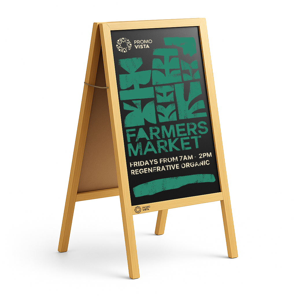Custom Double-Sided Chalkboard – Stylish & Durable Advertising Board