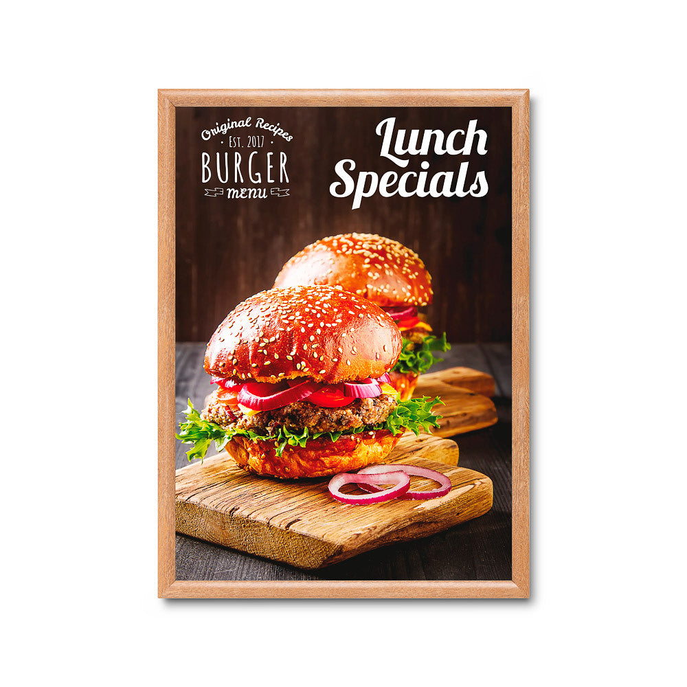 Custom Printed 25 mm Snap Frame Mitred Corners 50 x 70 cm Wood