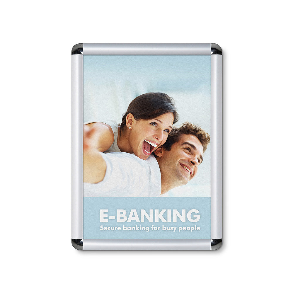 Custom Printed 25 mm Snap Frame Round Corners A3