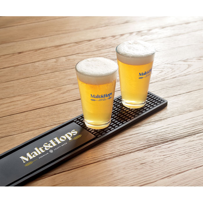 Bar runner mat print area, 170 x 50 mm on the top surface