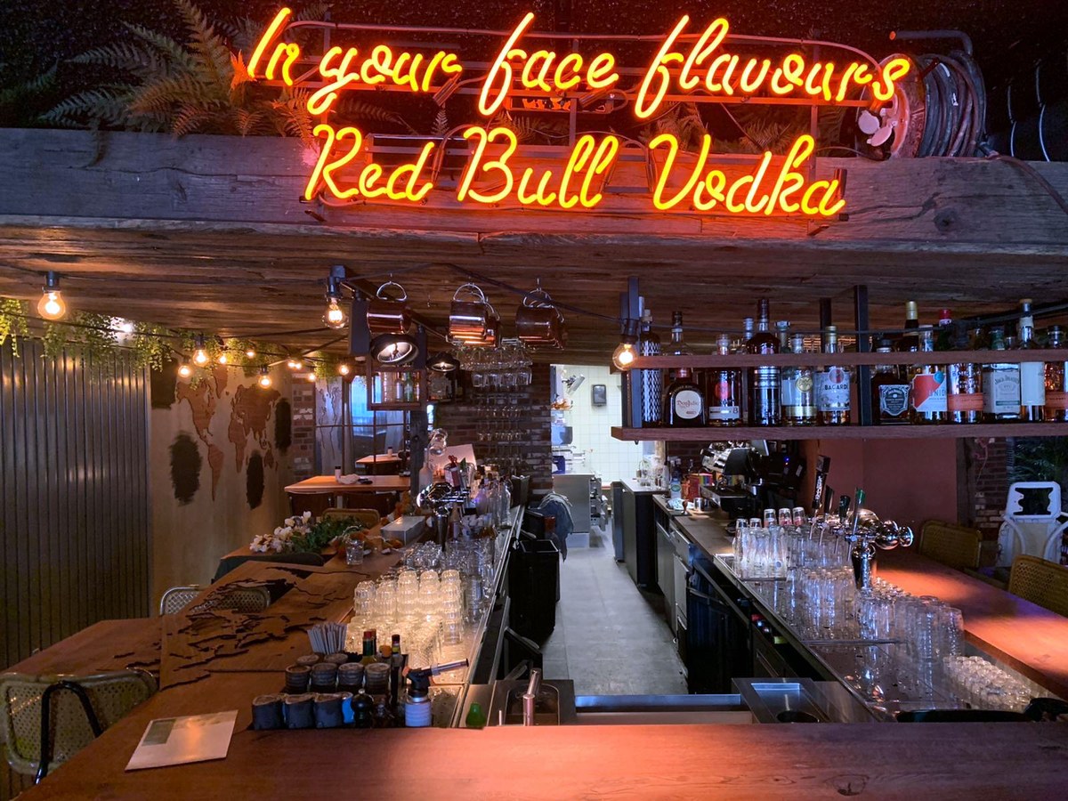 Custom infinity mirror LED sign with 3D depth effect - additional view