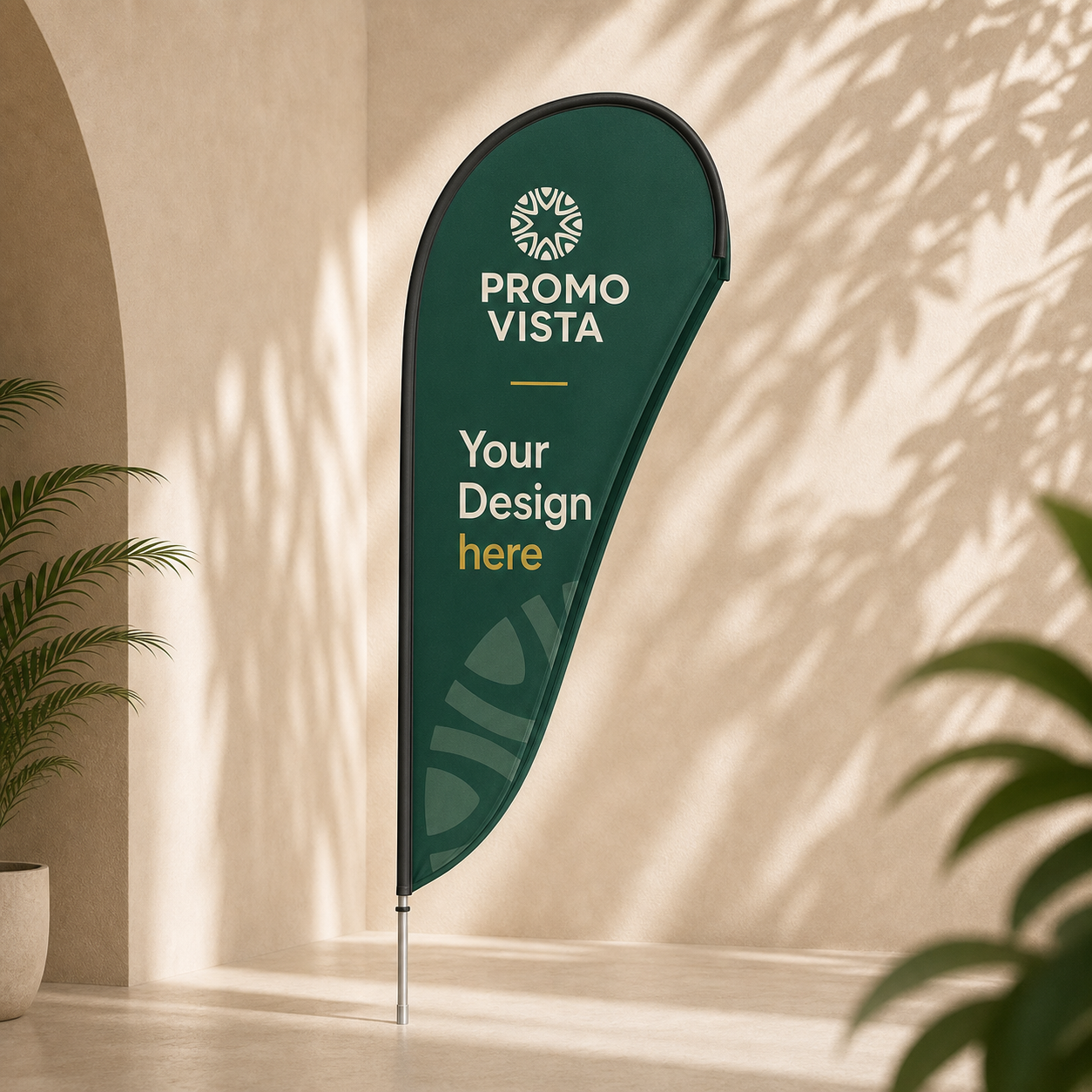 Custom Printed Double-Sided Teardrop Beach Flag with Logo - Teardrop beach flag