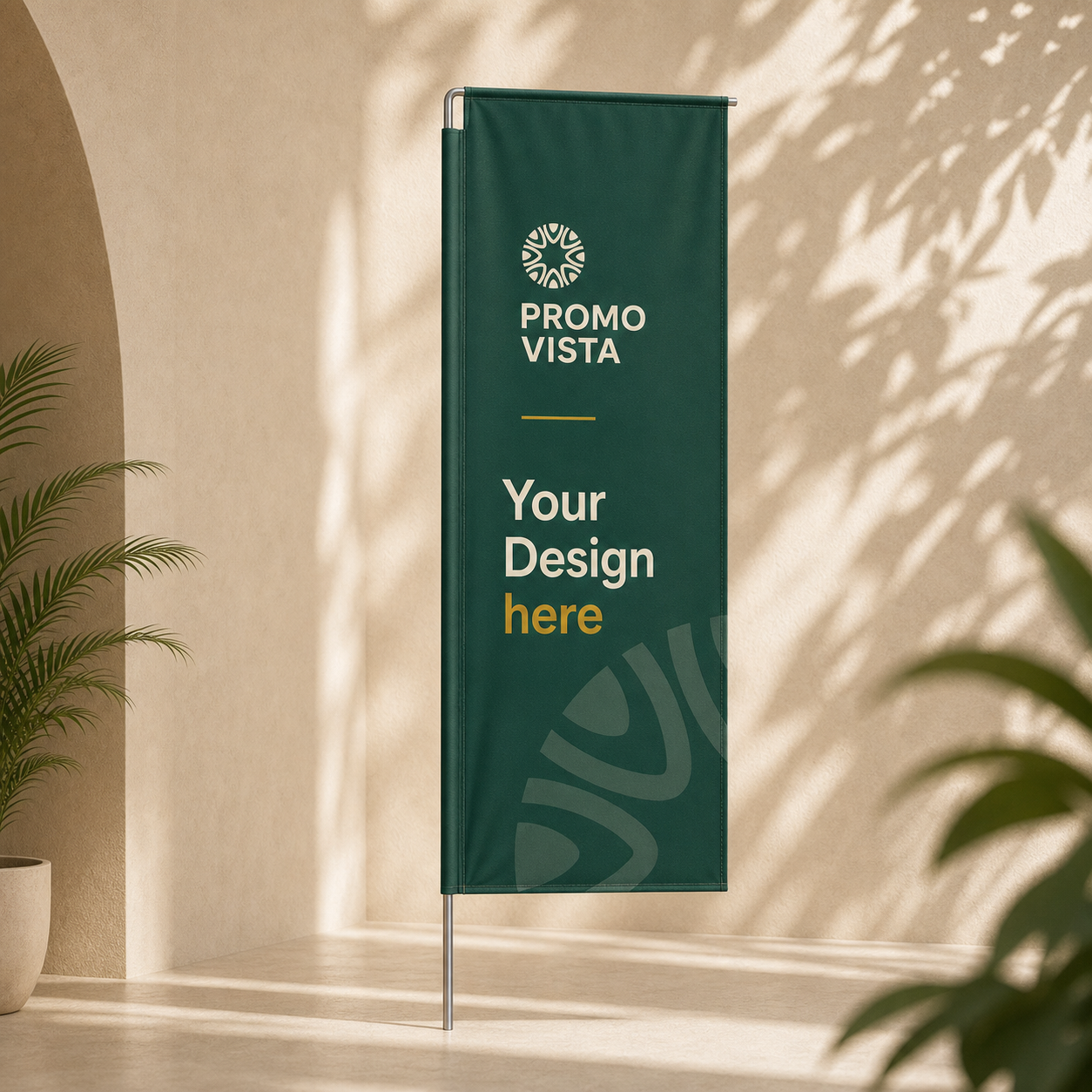 Custom Printed Premium Square Beach Flag with Logo - Premium Square beach flag