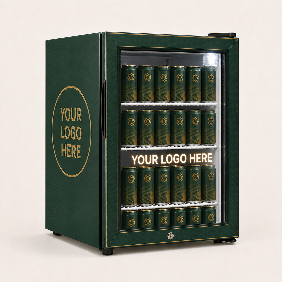 Branded Countertop Display Fridge 68L - DCC68e – custom branding example