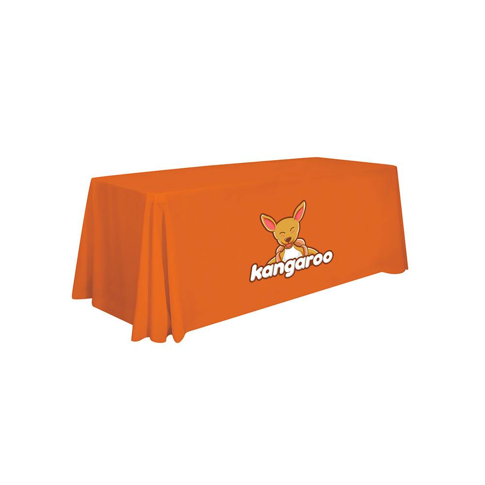 Custom Printed Full-Cover Tablecloth – orange example