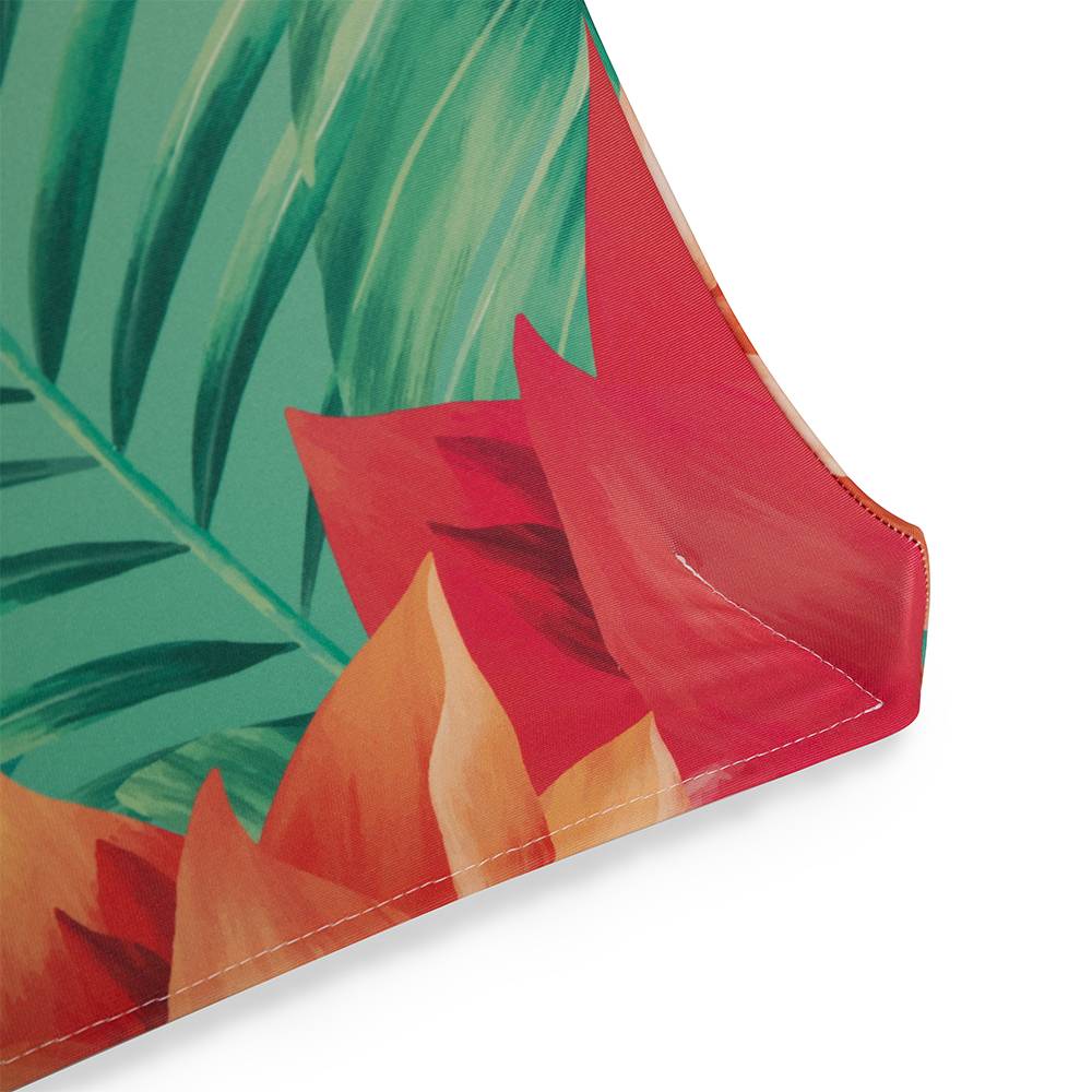 Custom Printed Stretch Cover for Round Standing Table – fabric detail