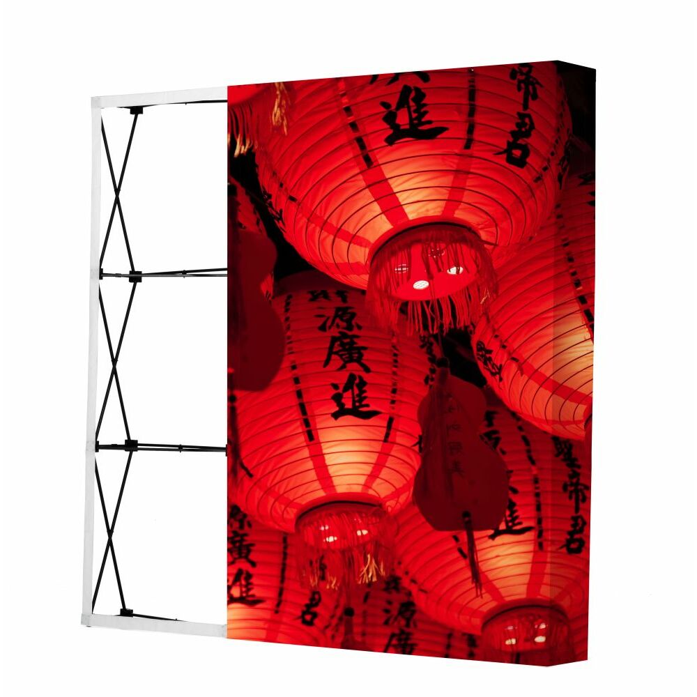 Custom Printed Pop-Up Fabric Straight With Soft Bag 4 x 3