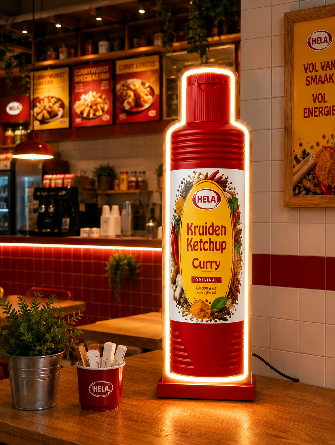 Hela Spice Table Counter Neon Display 50*15cm