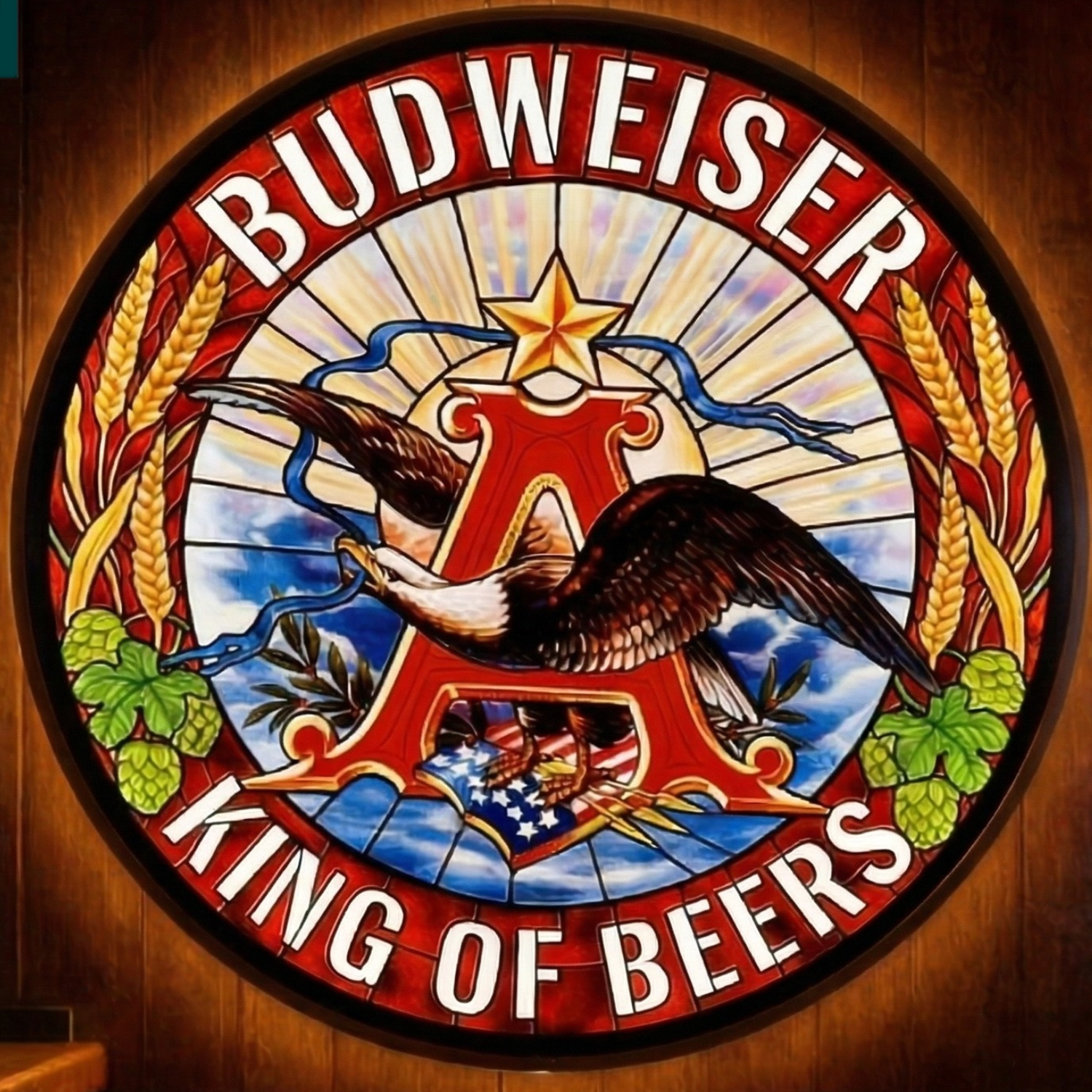 Round ultra-thin LED lightbox with detailed illuminated artwork