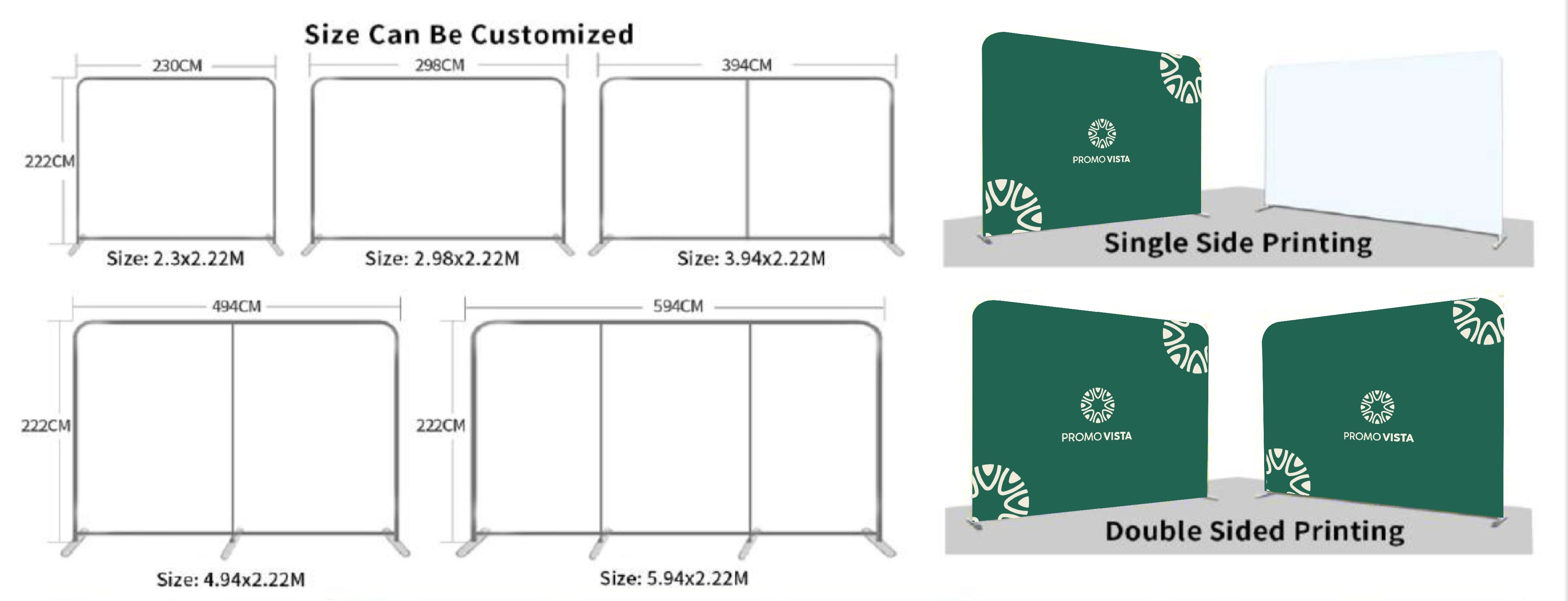 Portable Adjustable Tension Fabric Display Stand – Sleek, Professional, and Effortless