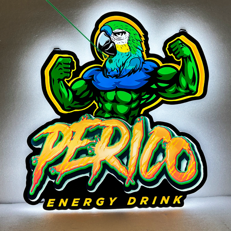 Colourful ultra-thin LED sign with strong brand artwork