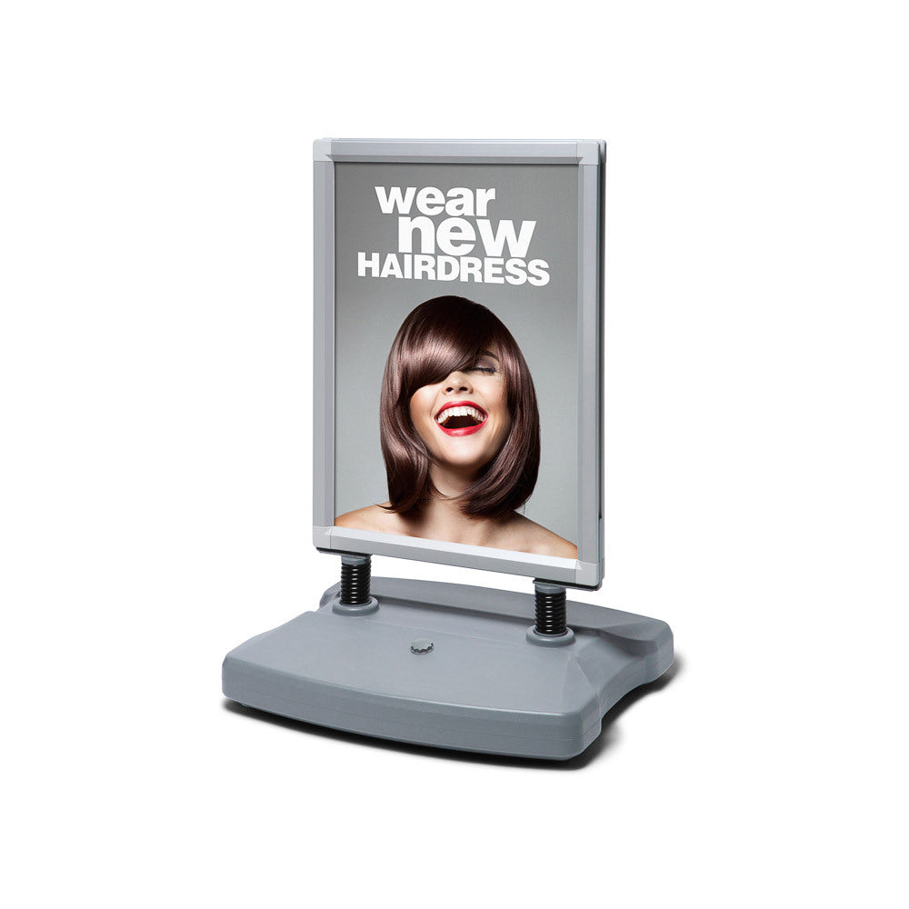 Custom Printed Windtalker® City With Plastic Base Silver 50 x 70 cm