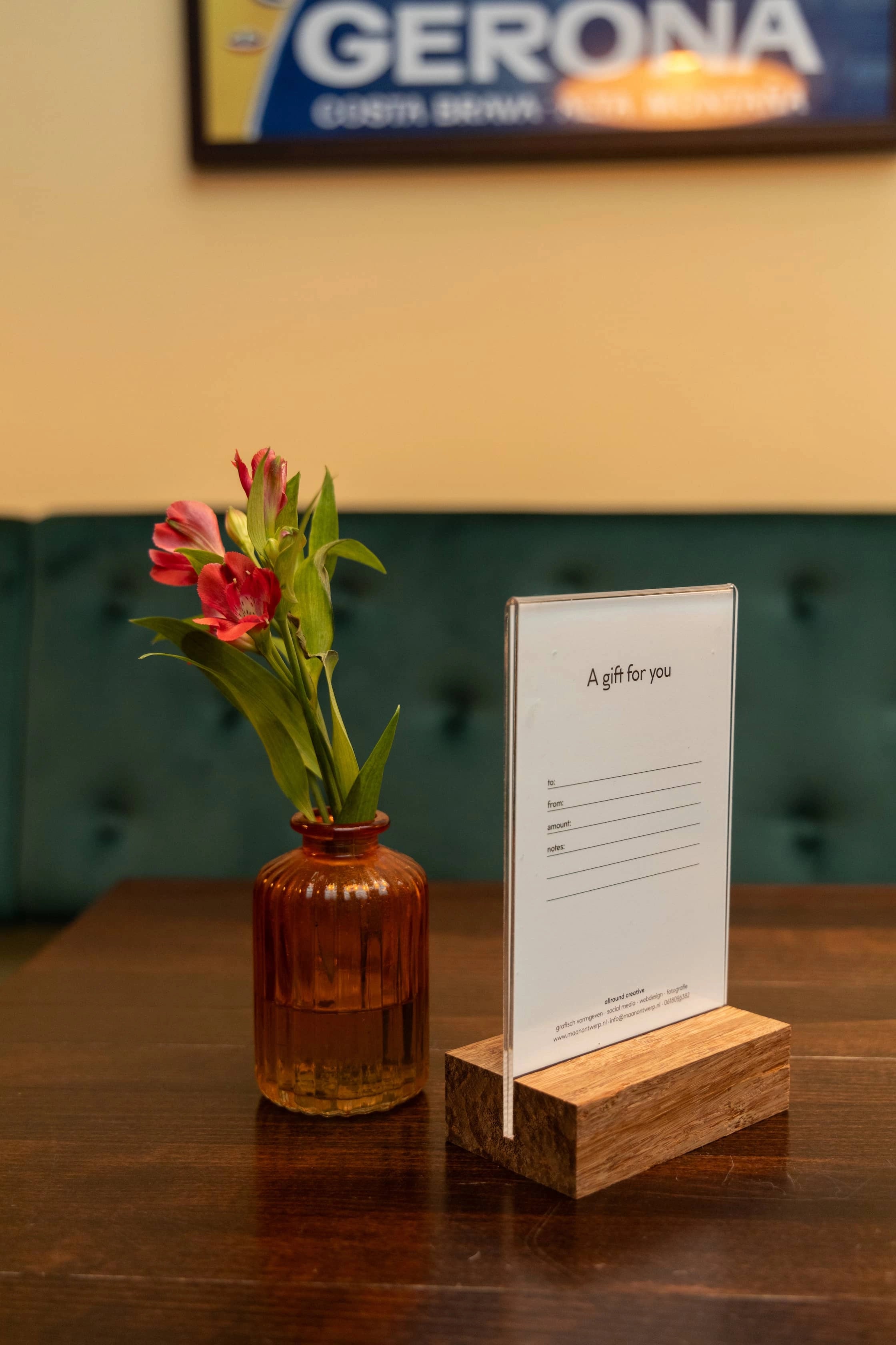 QUOTE: Earth Water - Bamboo Menu Holder