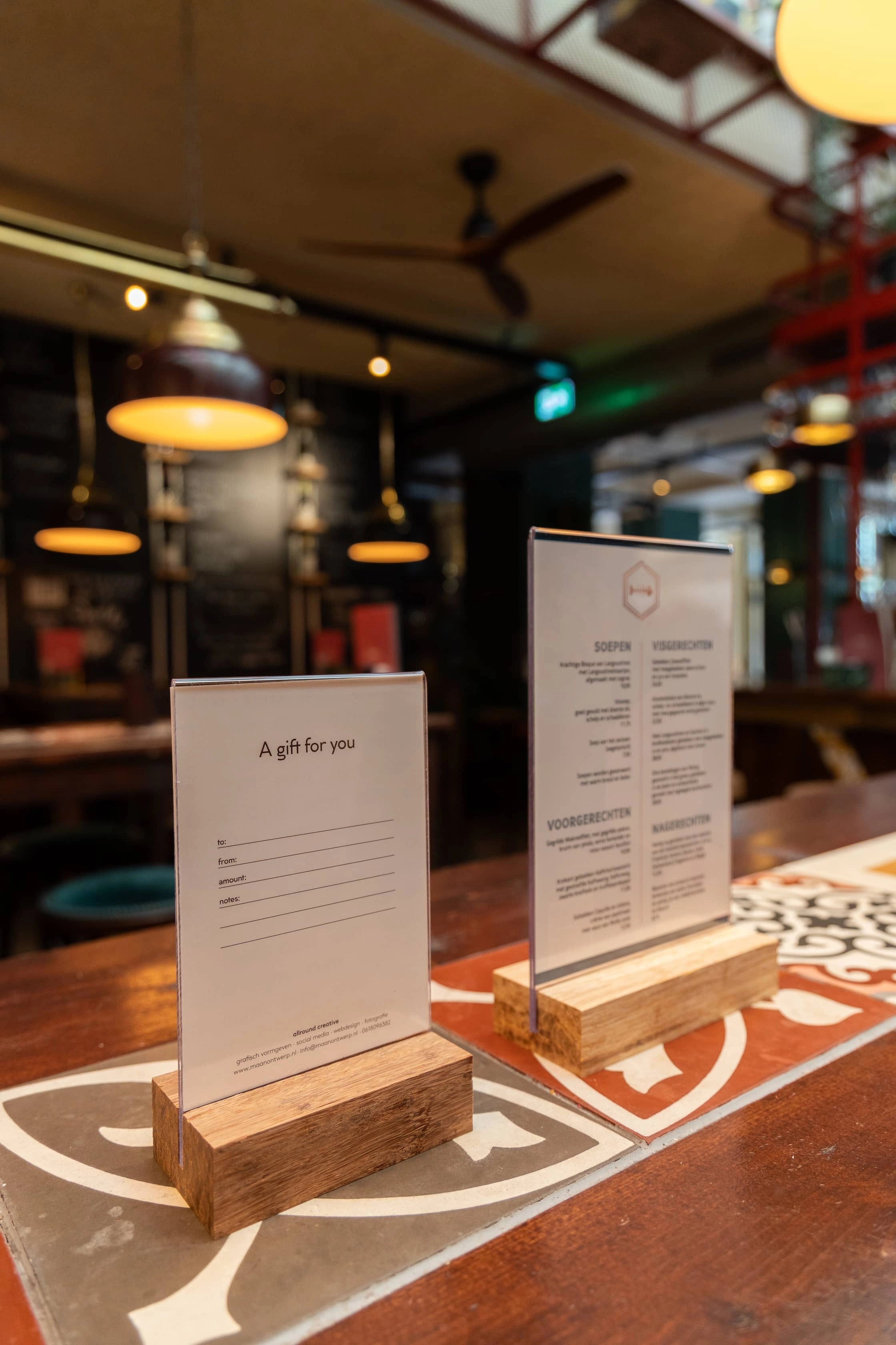 QUOTE: Earth Water - Bamboo Menu Holder